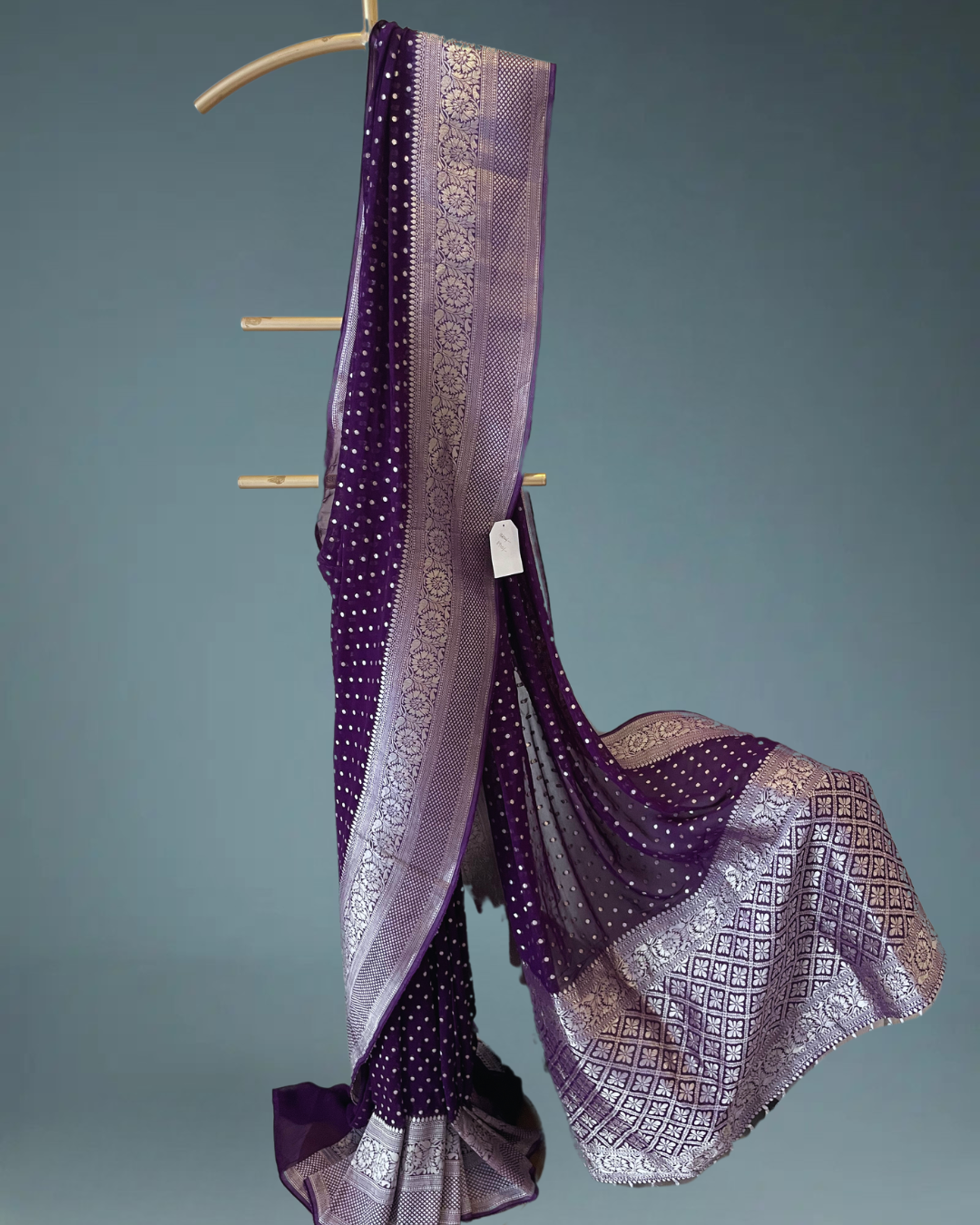 Banarasi Georgette Saree with Silver Zari for special occasions