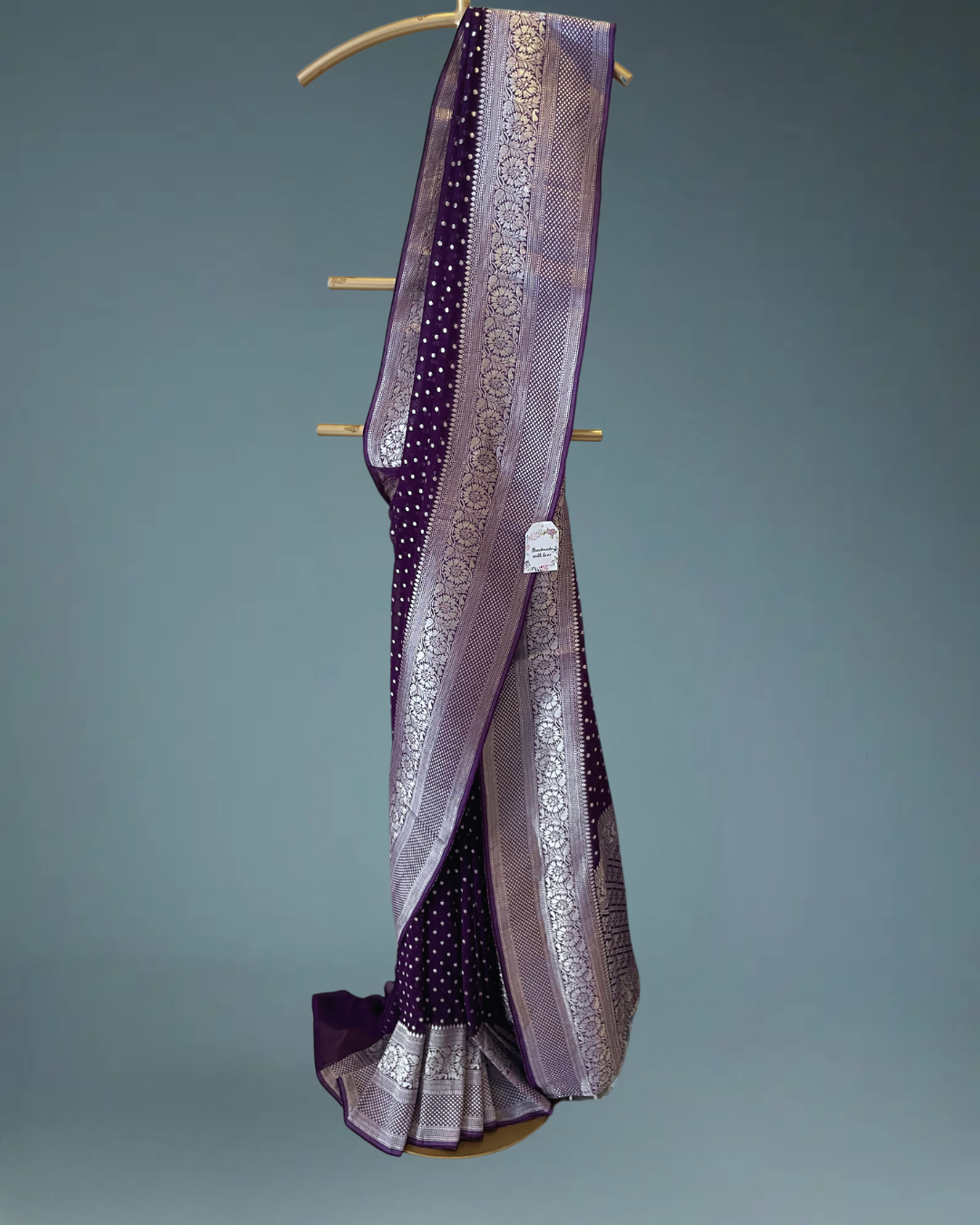 Banarasi Georgette Saree with Silver Zari for special occasions