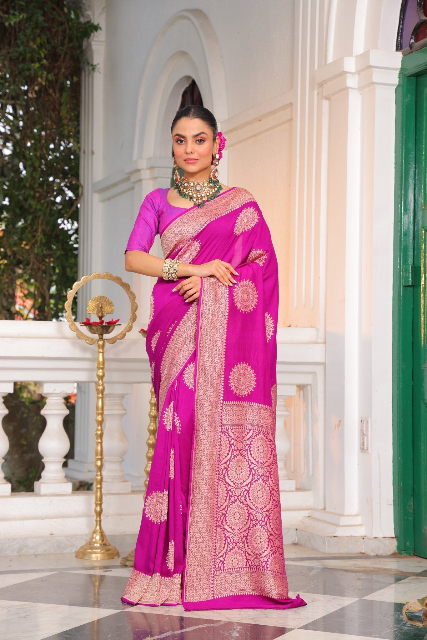Pure Banarasi Khaddi Crepe Georgette Saree - Kalyanam By Swati