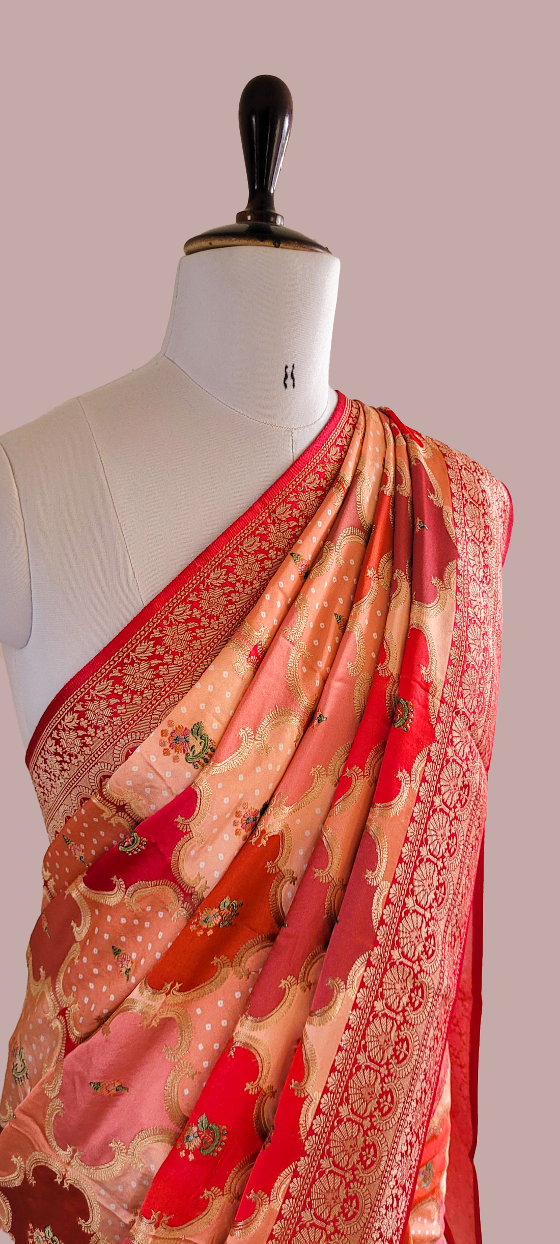 Banarasi Satin Mashru Silk Saree in Rangkaat Zari Weaving in Red Colour - Kalyanam By Swati