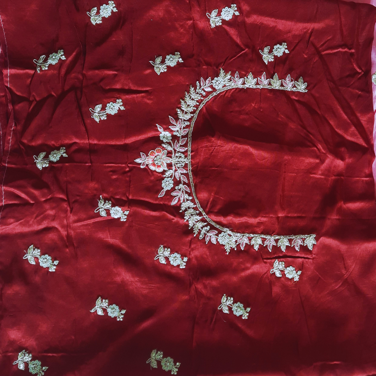 Banarasi tissue Silk Bridal (Wedding) Saree in all over Zari hand weaving in pink colour - Kalyanam By Swati