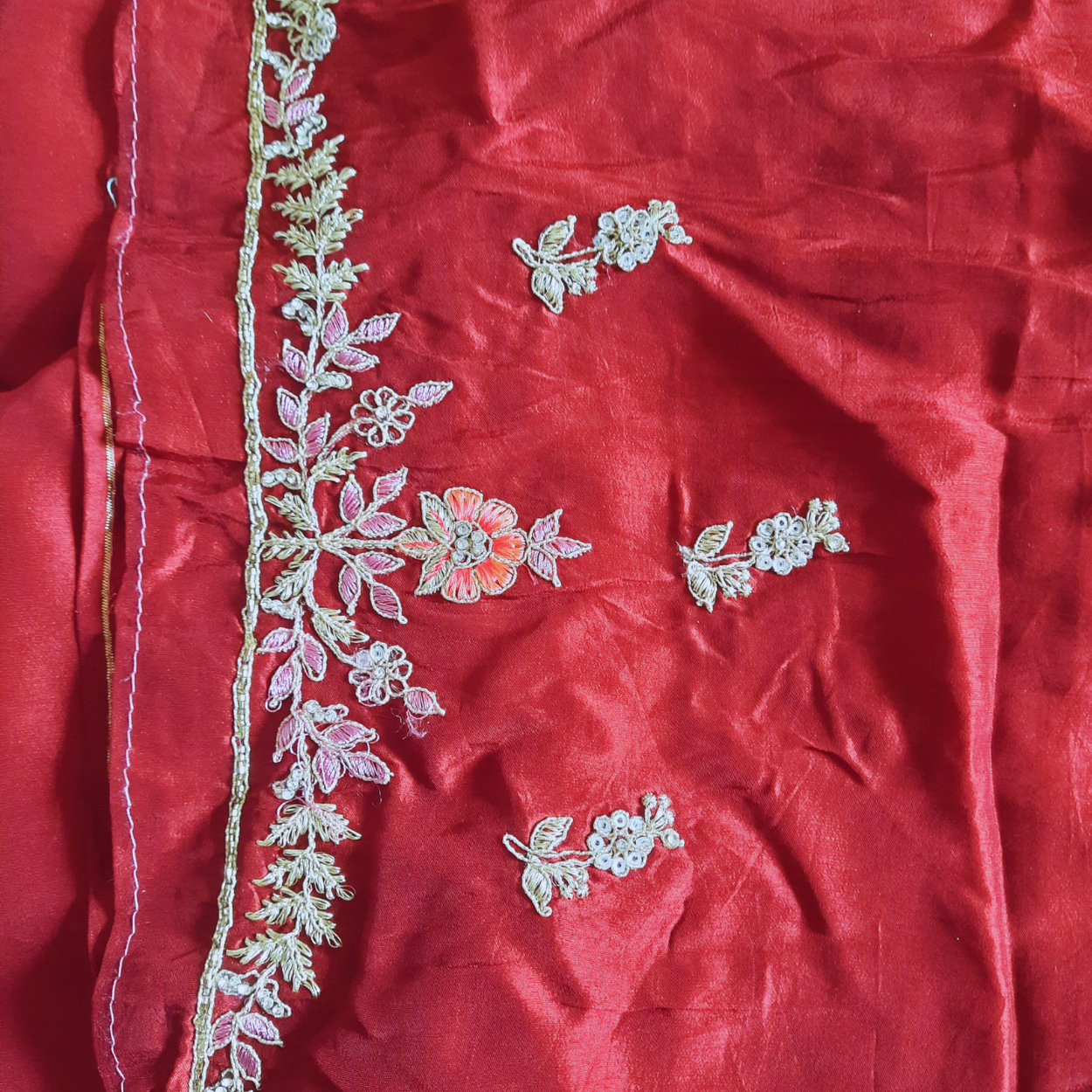 Banarasi tissue Silk Bridal (Wedding) Saree in all over Zari hand weaving in pink colour - Kalyanam By Swati