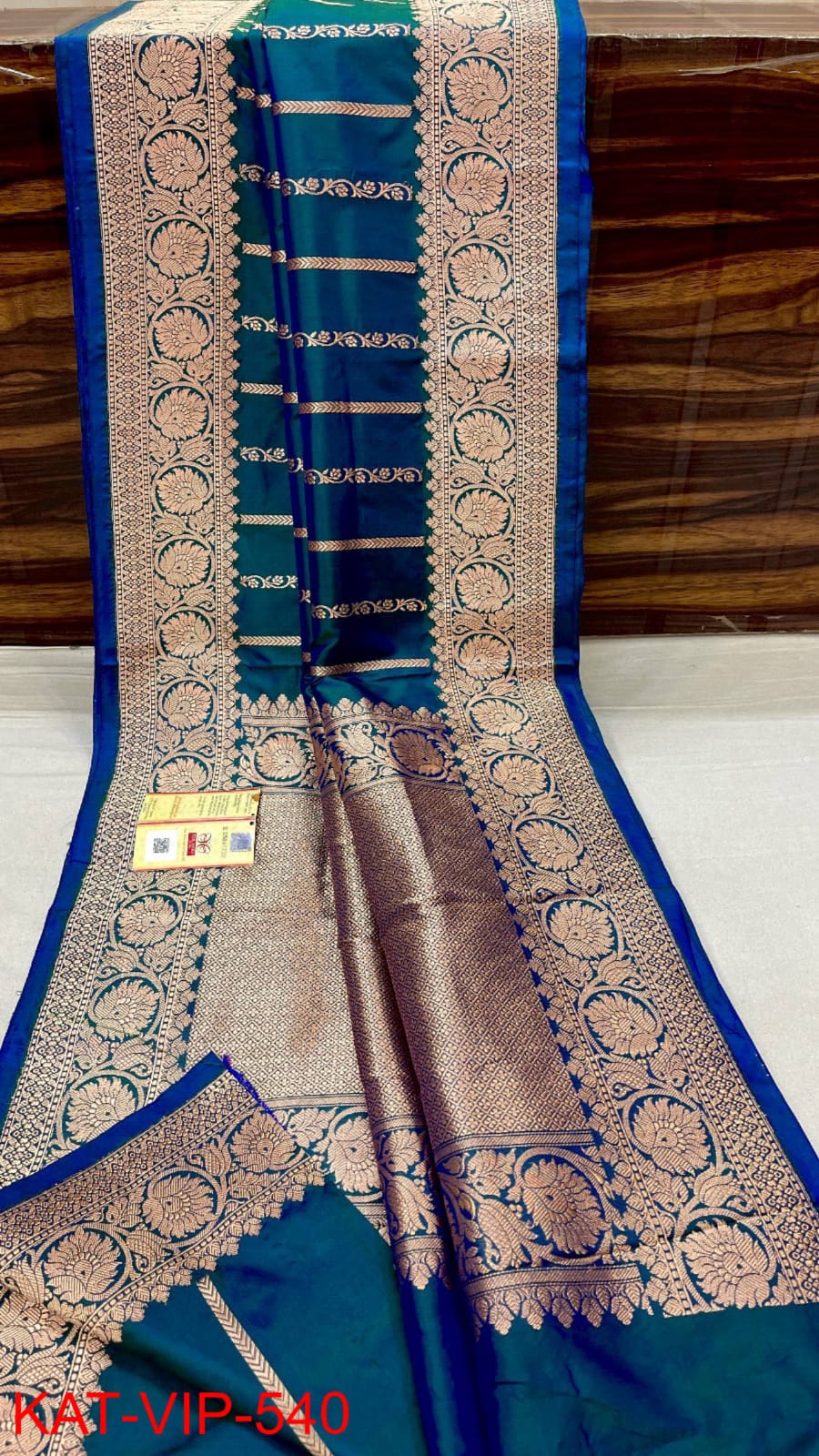 Silkmark certified Pure Banarasi Katan Silk Saree in hand weaving Zari - Kalyanam By Swati