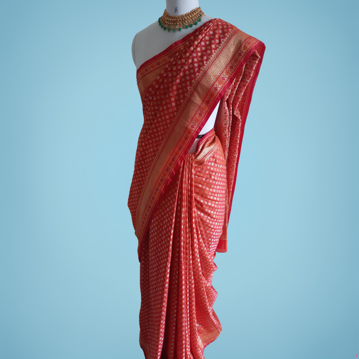 Pure Banarasi Silk Saree in Zari Butta Weaving - Kalyanam By Swati