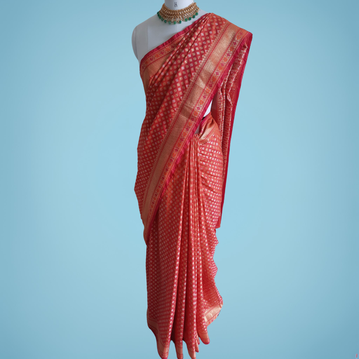 Pure Banarasi Silk Saree in Zari Butta Weaving - Kalyanam By Swati