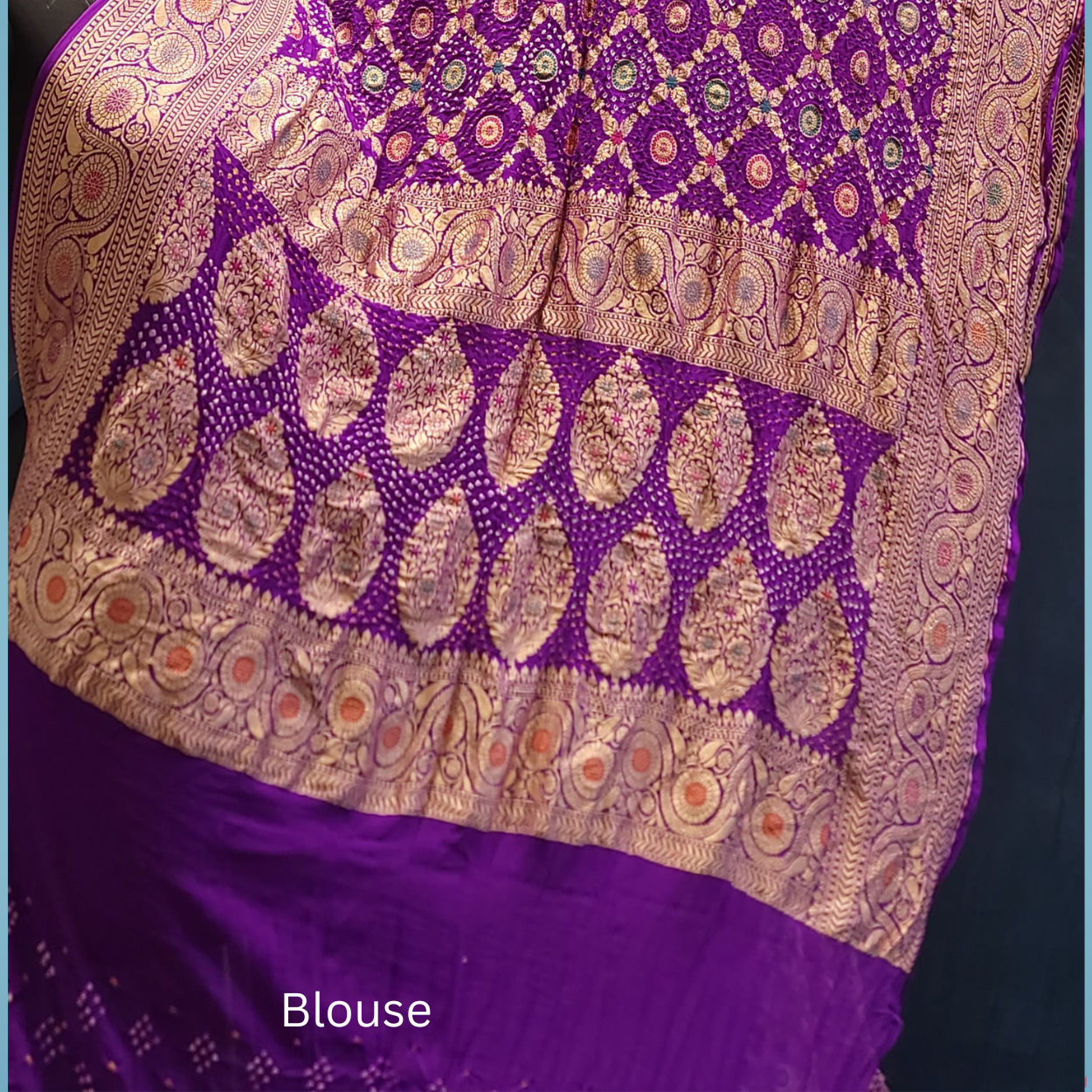 Pure Banarasi Khaddi Georgette Hand Bandhej Meenakari zari weaving Saree - Kalyanam By Swati