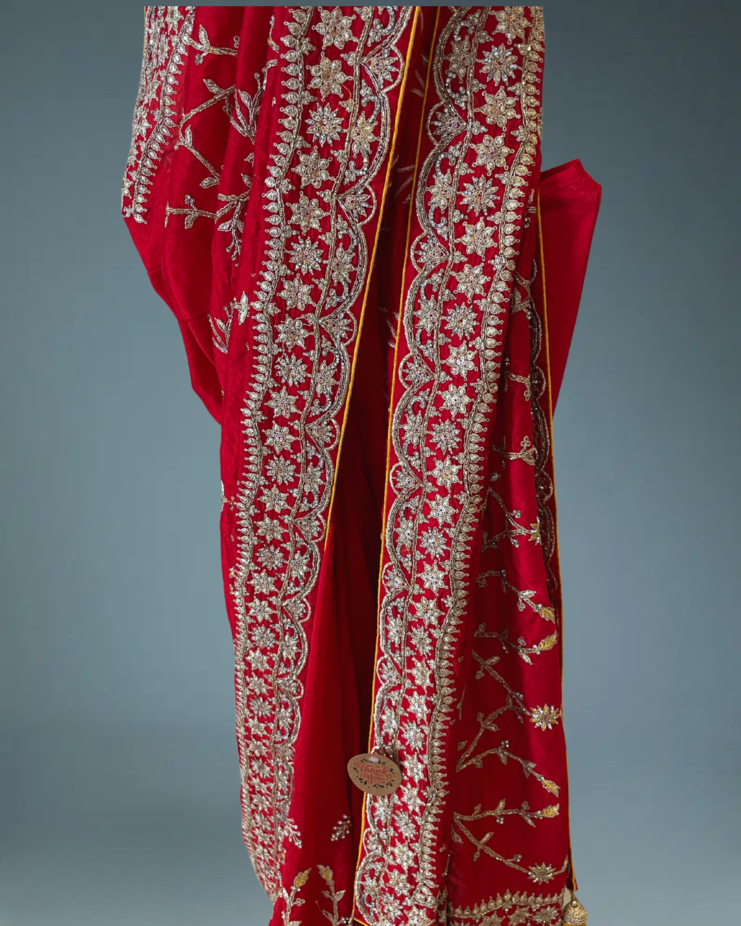 Banarasi Heirloom Bride’s First Day at Her Sasural Crepe Silk Saree