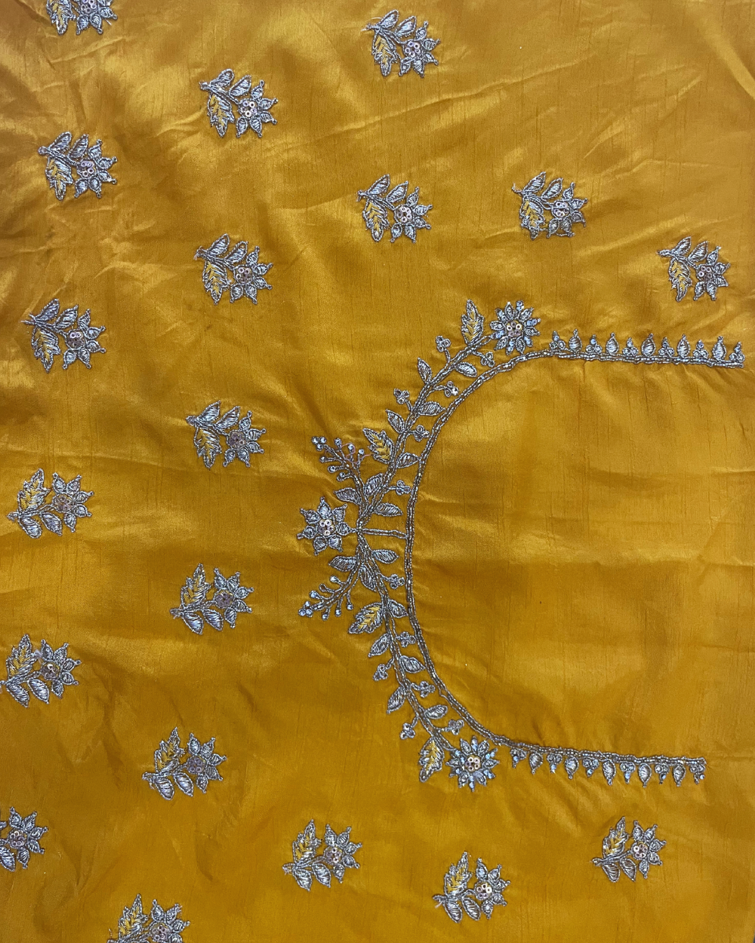 Banarasi Heirloom Bride’s First Day at Her Sasural Crepe Silk Saree