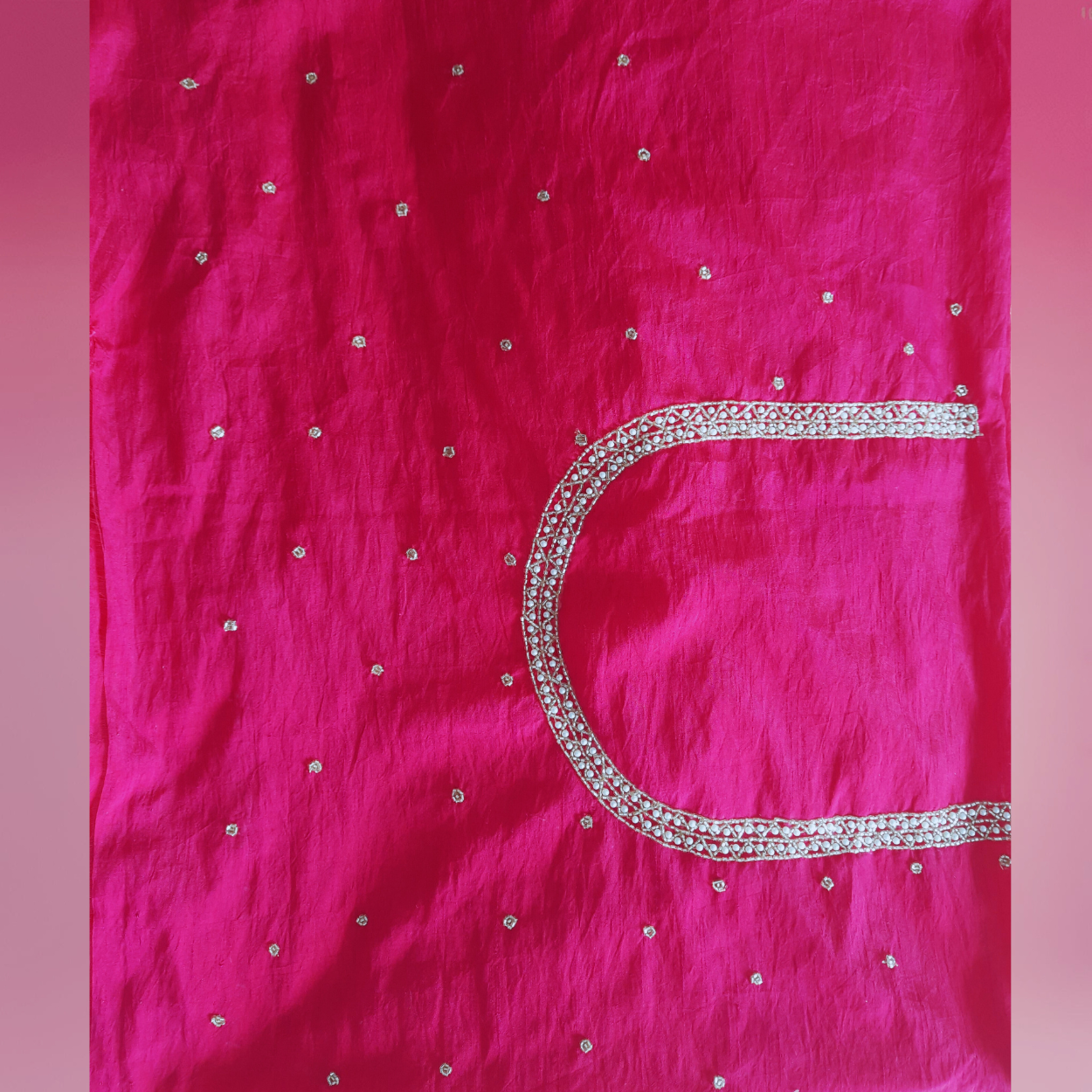 Pure Organza Saree in heavy zardozi handwork in dual shades - Kalyanam By Swati