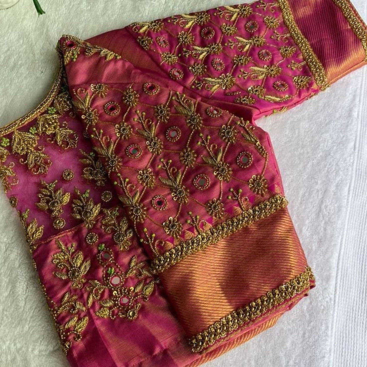 Designer handmade blouse in hand maggam work (Made on Order Only) - Kalyanam By Swati