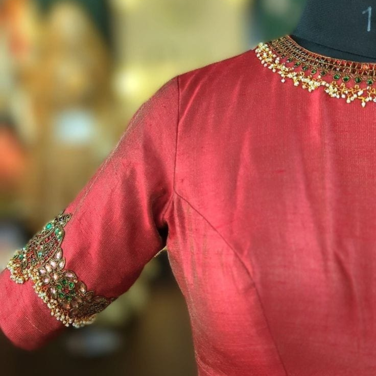 Designer handmade blouse in hand maggam work (Made on Order Only) - Kalyanam By Swati