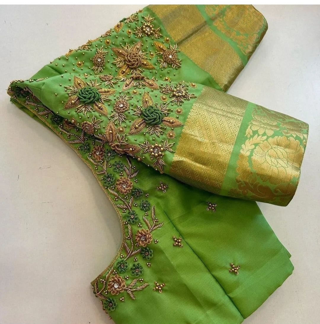 Designer handmade blouse in hand maggam work (Made on Order Only) - Kalyanam By Swati