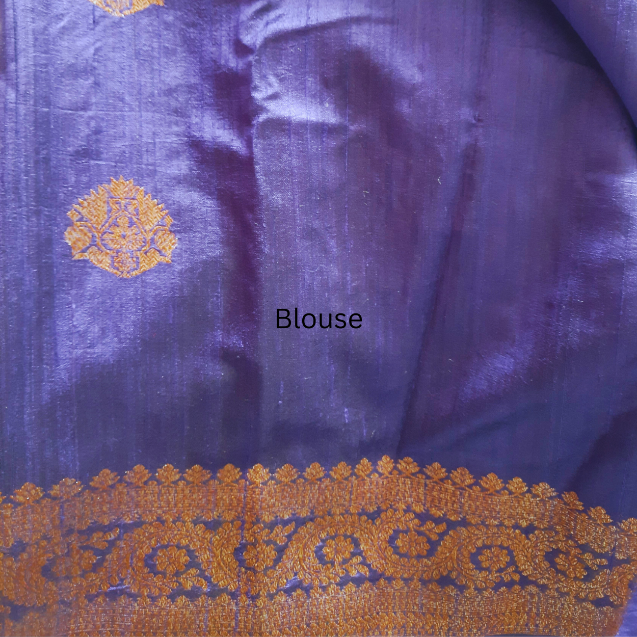 Silkmark certified Pure Banrasi Raw Silk Tussar Saree in Antique zari weaving - Kalyanam By Swati