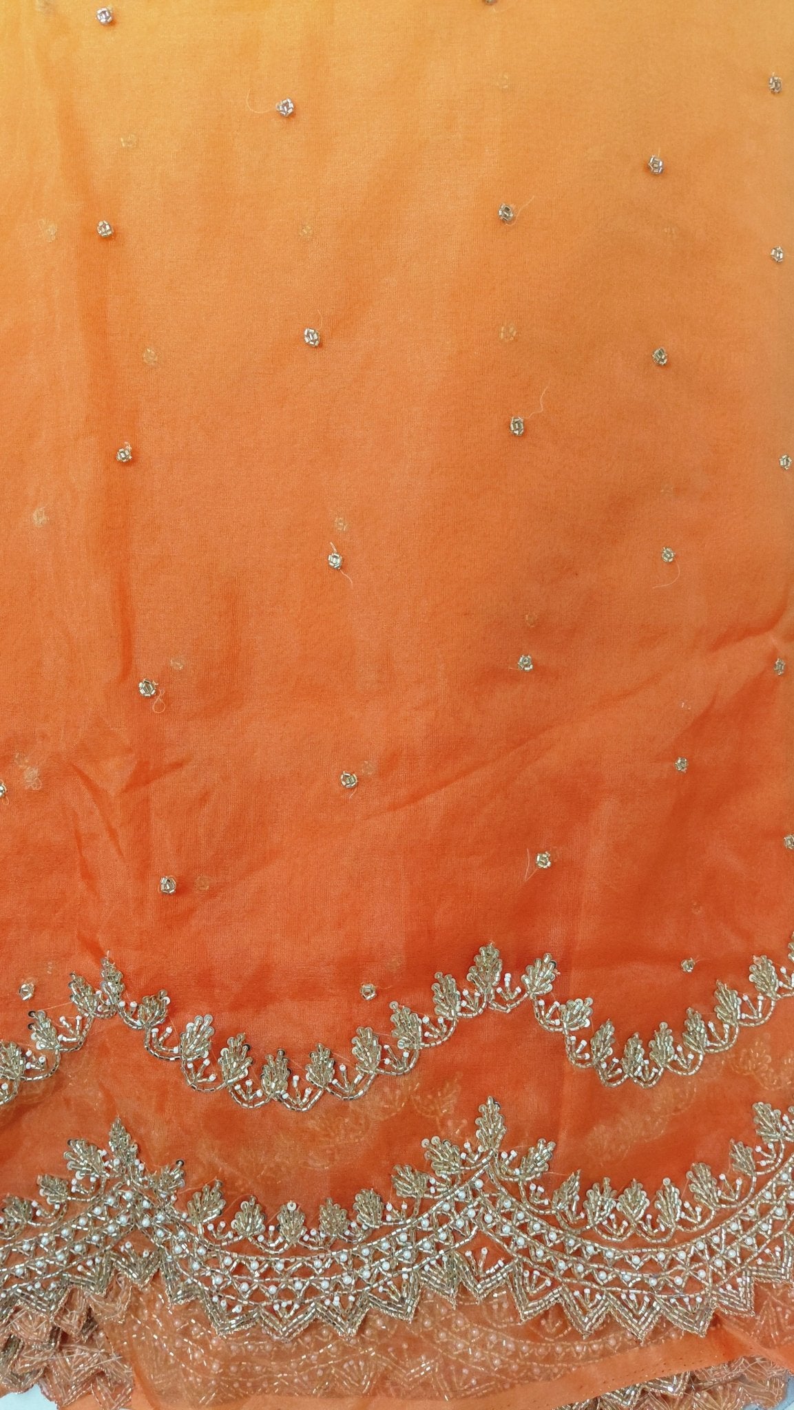 Pure Organza Saree in heavy zardozi handwork in ombré shades (Not viscose organza) - Kalyanam By Swati