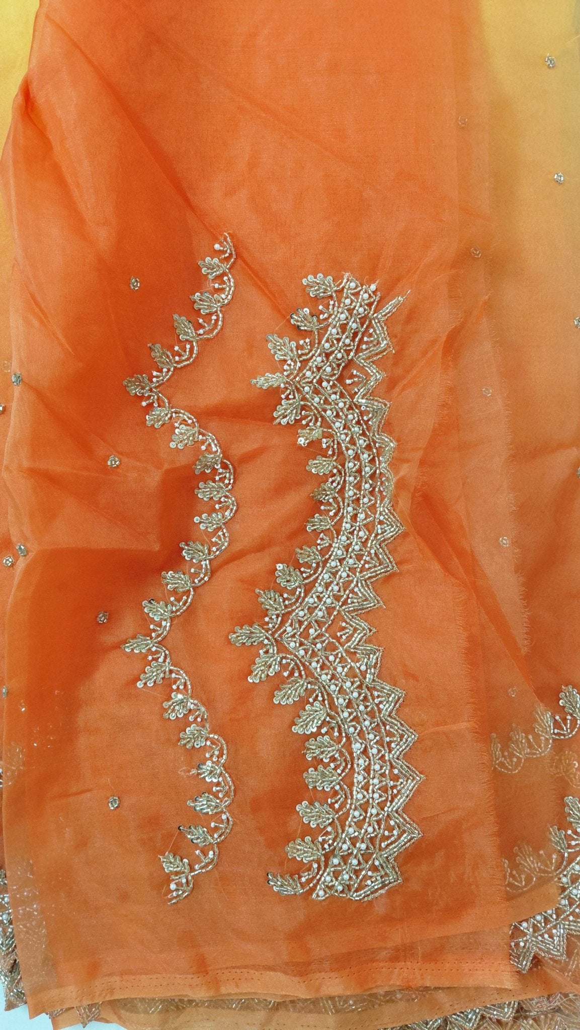 Pure Organza Saree in heavy zardozi handwork in ombré shades (Not viscose organza) - Kalyanam By Swati